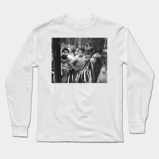 Peruvian School boys looking at skeleton Long Sleeve T-Shirt